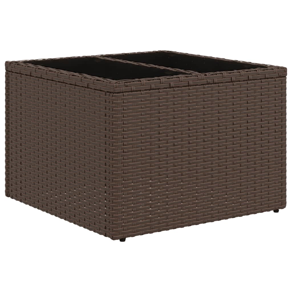 vidaXL Set canapele de grădină cu perne, 10 piese, maro, poliratan
