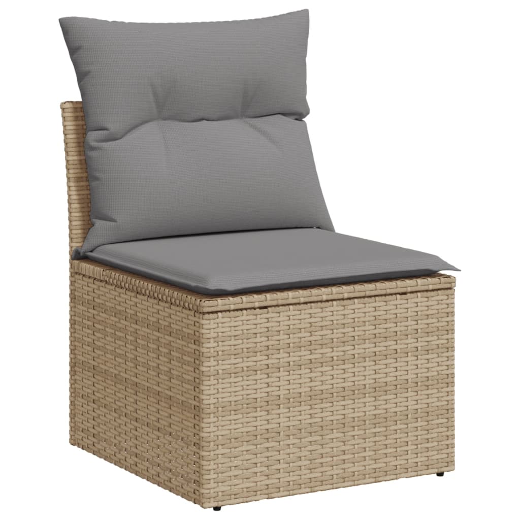 vidaXL Set canapele de grădină cu perne, 10 piese, bej, poliratan vidaXL Set canapele de grădină cu perne, 10 piese, bej, poliratan