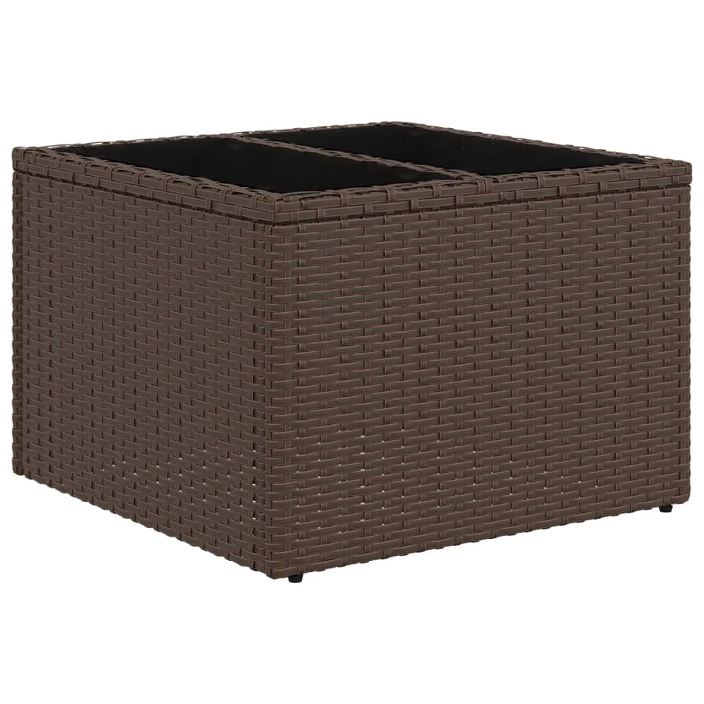 vidaXL Set canapele de grădină cu perne, 10 piese, maro, poliratan