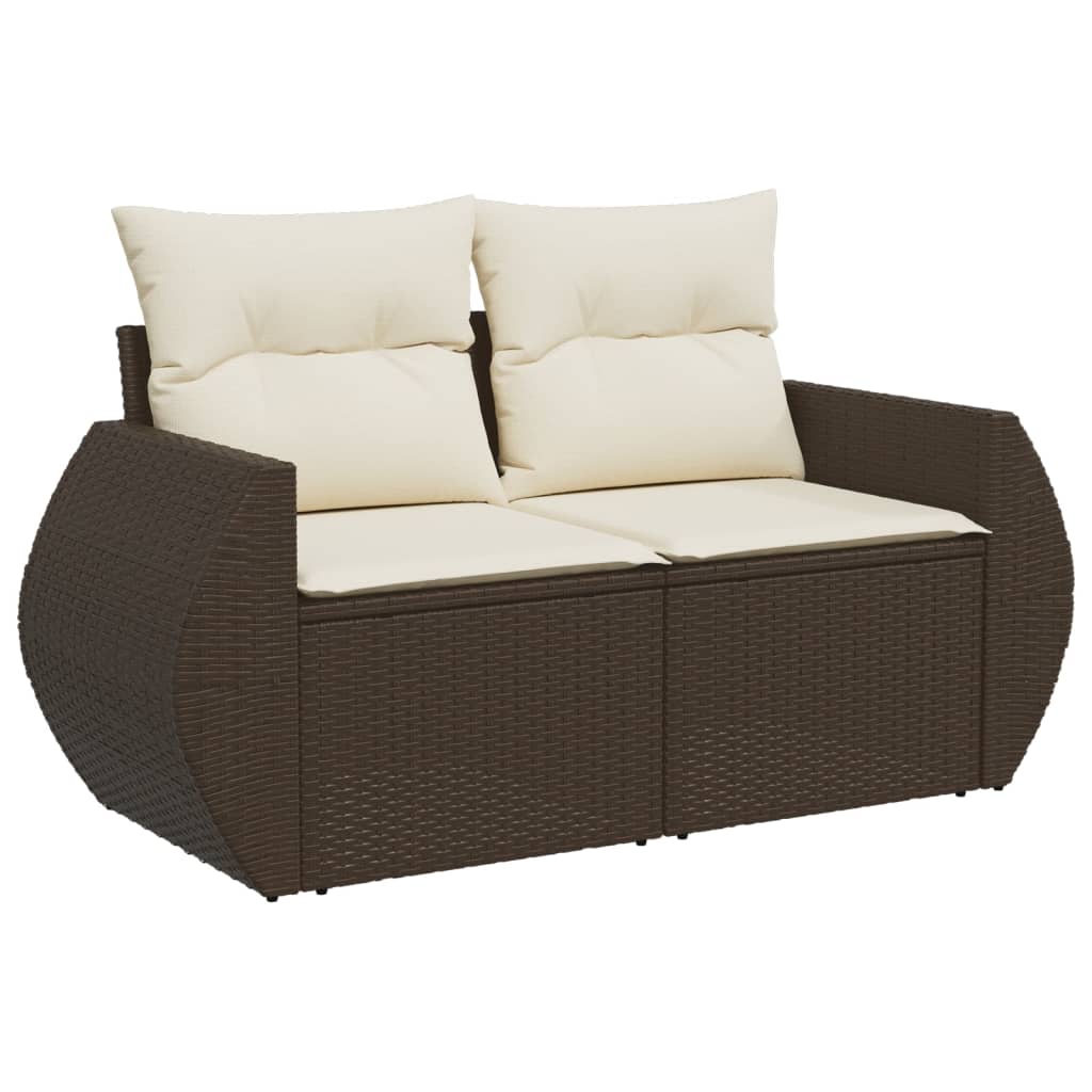 vidaXL Set canapele de grădină cu perne, 11 piese, maro, poliratan vidaXL Set canapele de grădină cu perne, 11 piese, maro, poliratan