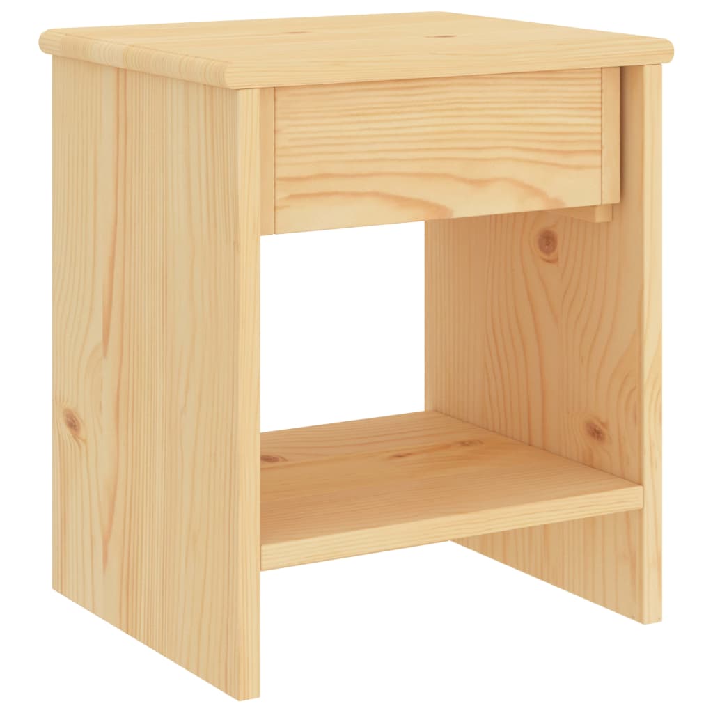 vidaXL Noptieră, natural, 35x30x40 cm, lemn masiv de pin