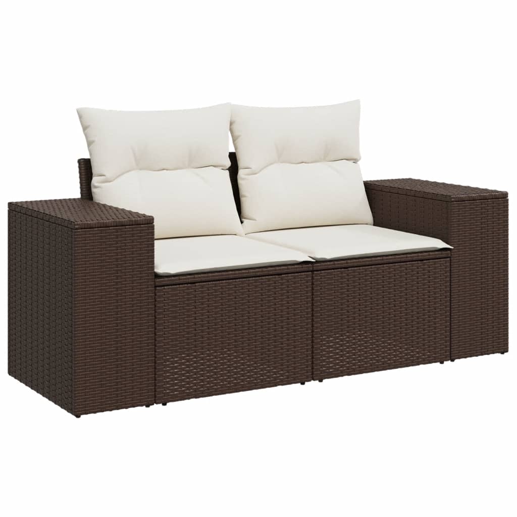 vidaXL Set canapele de grădină cu perne, 8 piese, maro, poliratan vidaXL Set canapele de grădină cu perne, 8 piese, maro, poliratan