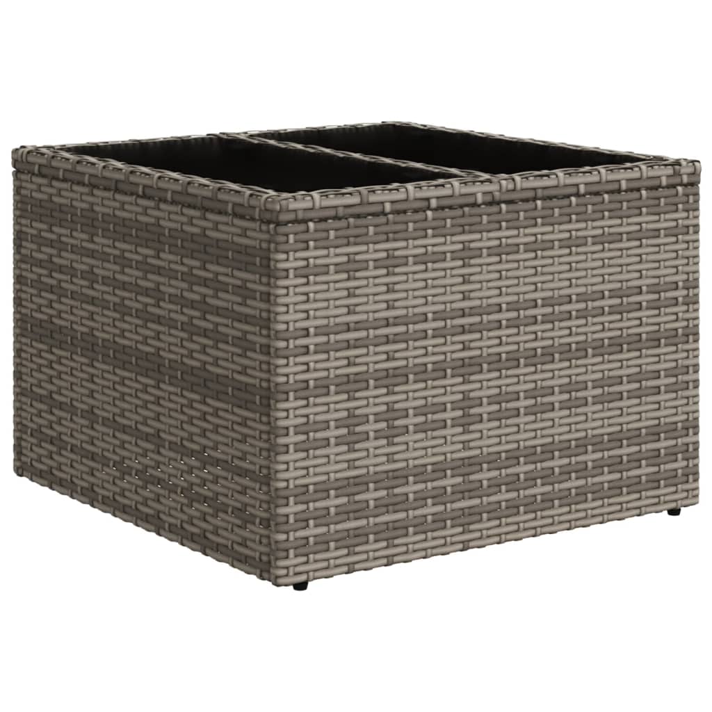 vidaXL Set canapele de grădină, 9 piese, cu perne, gri, poliratan vidaXL Set canapele de grădină, 9 piese, cu perne, gri, poliratan