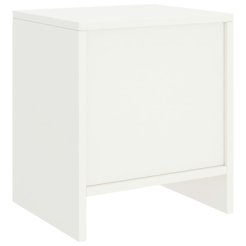 vidaXL Noptiere, 2 buc., alb, 35 x 30 x 40 cm, lemn masiv de pin