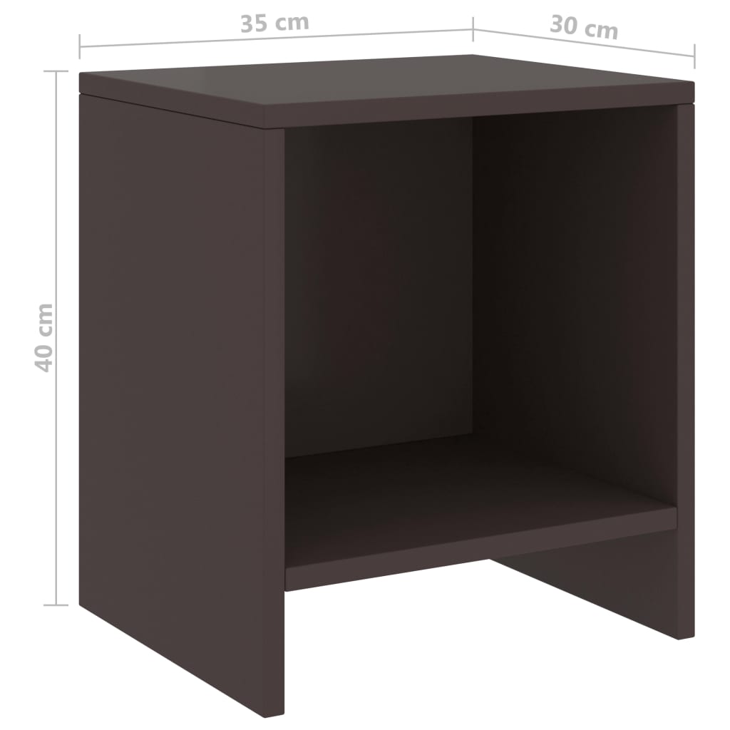 vidaXL Noptiere, 2 buc., maro închis, 35 x 30 x 40 cm, lemn masiv pin vidaXL Noptiere, 2 buc., maro închis, 35 x 30 x 40 cm, lemn masiv pin
