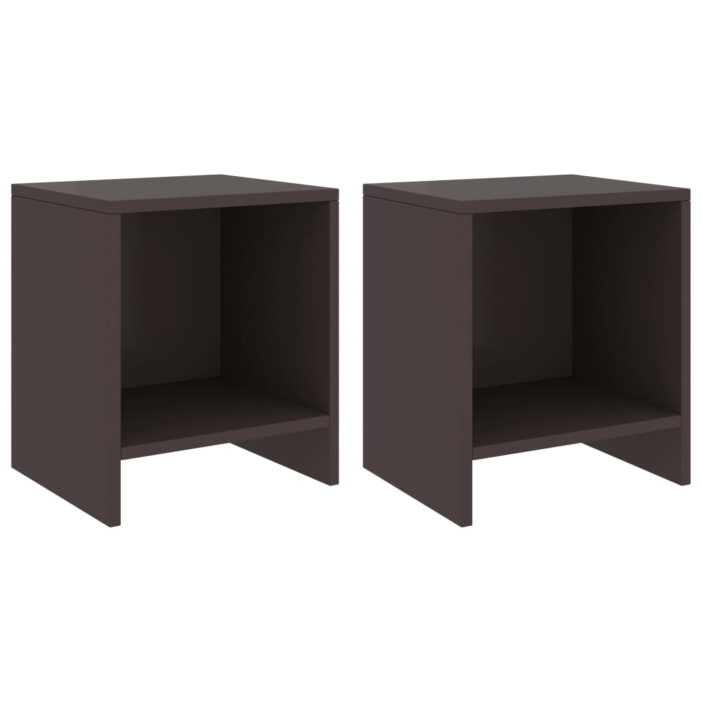 vidaXL Noptiere, 2 buc., maro închis, 35 x 30 x 40 cm, lemn masiv pin vidaXL Noptiere, 2 buc., maro închis, 35 x 30 x 40 cm, lemn masiv pin