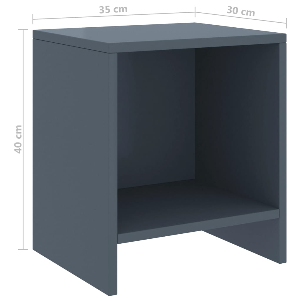 vidaXL Noptiere, 2 buc., gri deschis, 35 x 30 x 40 cm, lemn masiv pin vidaXL Noptiere, 2 buc., gri deschis, 35 x 30 x 40 cm, lemn masiv pin