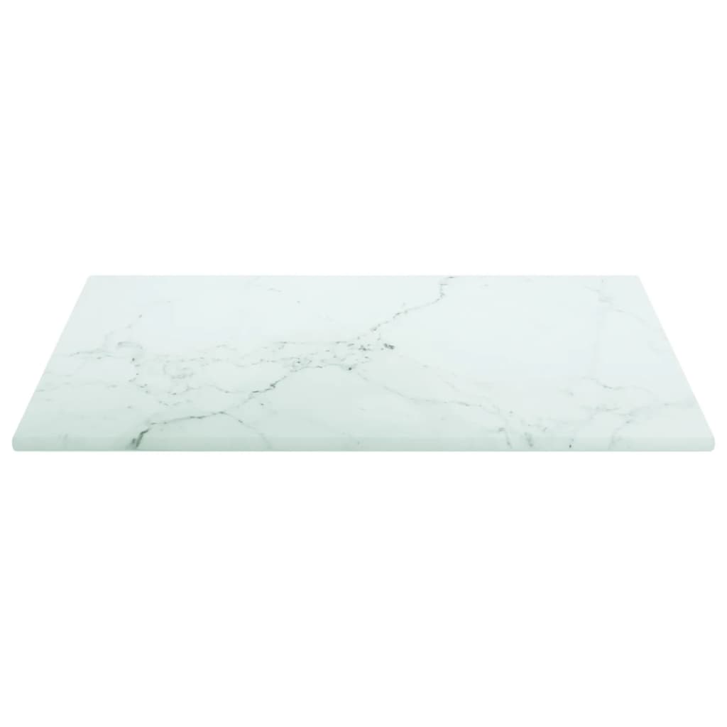 vidaXL Blat masă alb 30x30 cm 6 mm sticlă securizată design marmură vidaXL Blat masă alb 30x30 cm 6 mm sticlă securizată design marmură