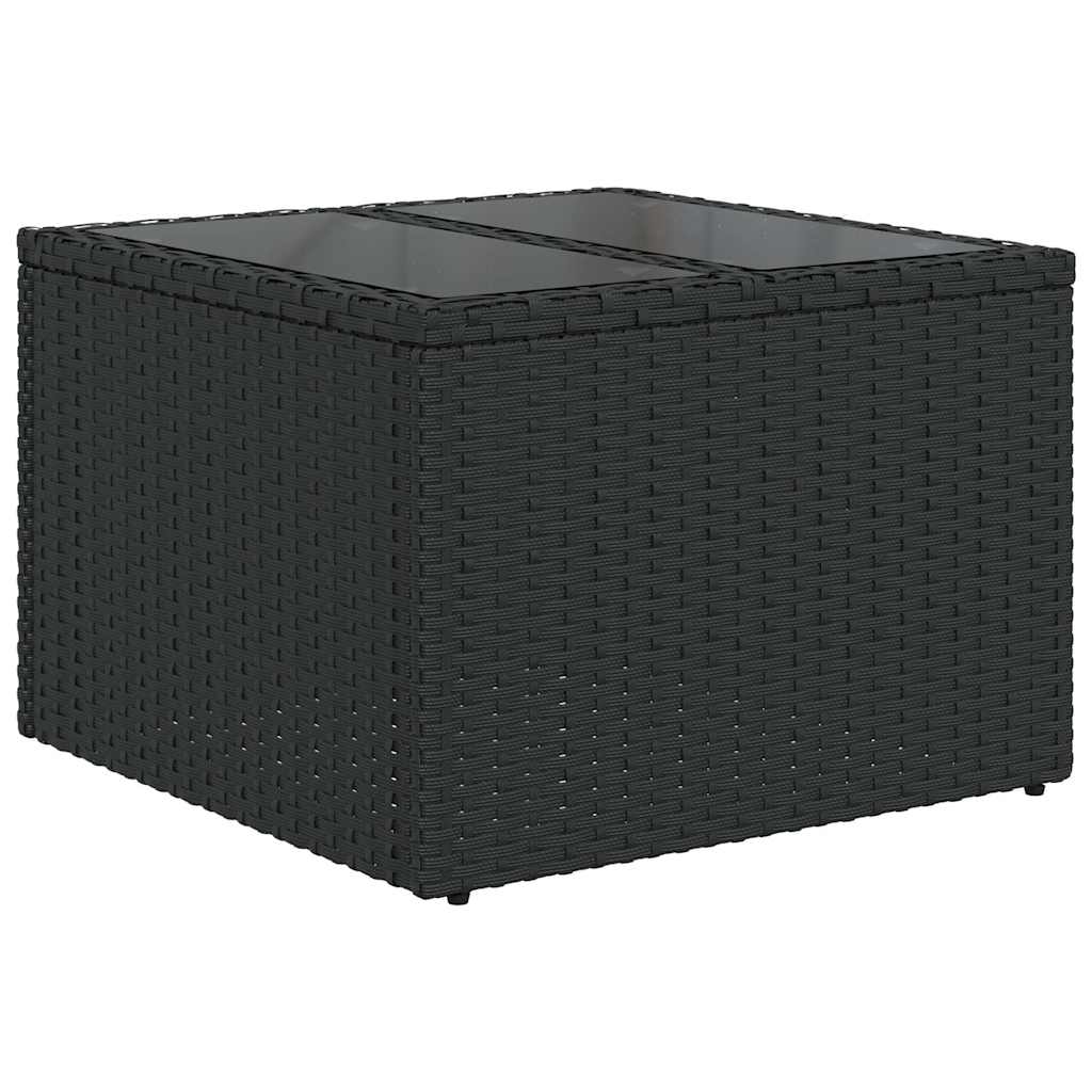 vidaXL Set mobilier de grădină cu perne, 6 piese, negru, poliratan vidaXL Set mobilier de grădină cu perne, 6 piese, negru, poliratan