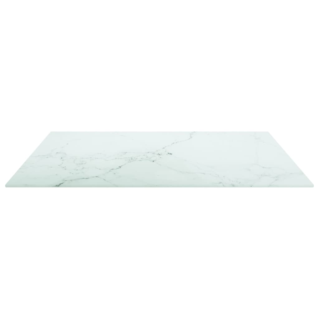 vidaXL Blat masă alb 70x70 cm 6 mm sticlă securizată design marmură vidaXL Blat masă alb 70x70 cm 6 mm sticlă securizată design marmură