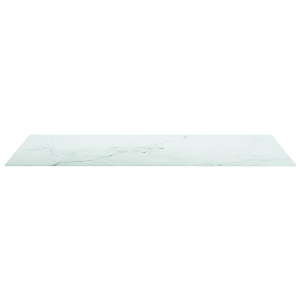 vidaXL Blat masă alb 100x50 cm 6 mm sticlă securizată design marmură vidaXL Blat masă alb 100x50 cm 6 mm sticlă securizată design marmură