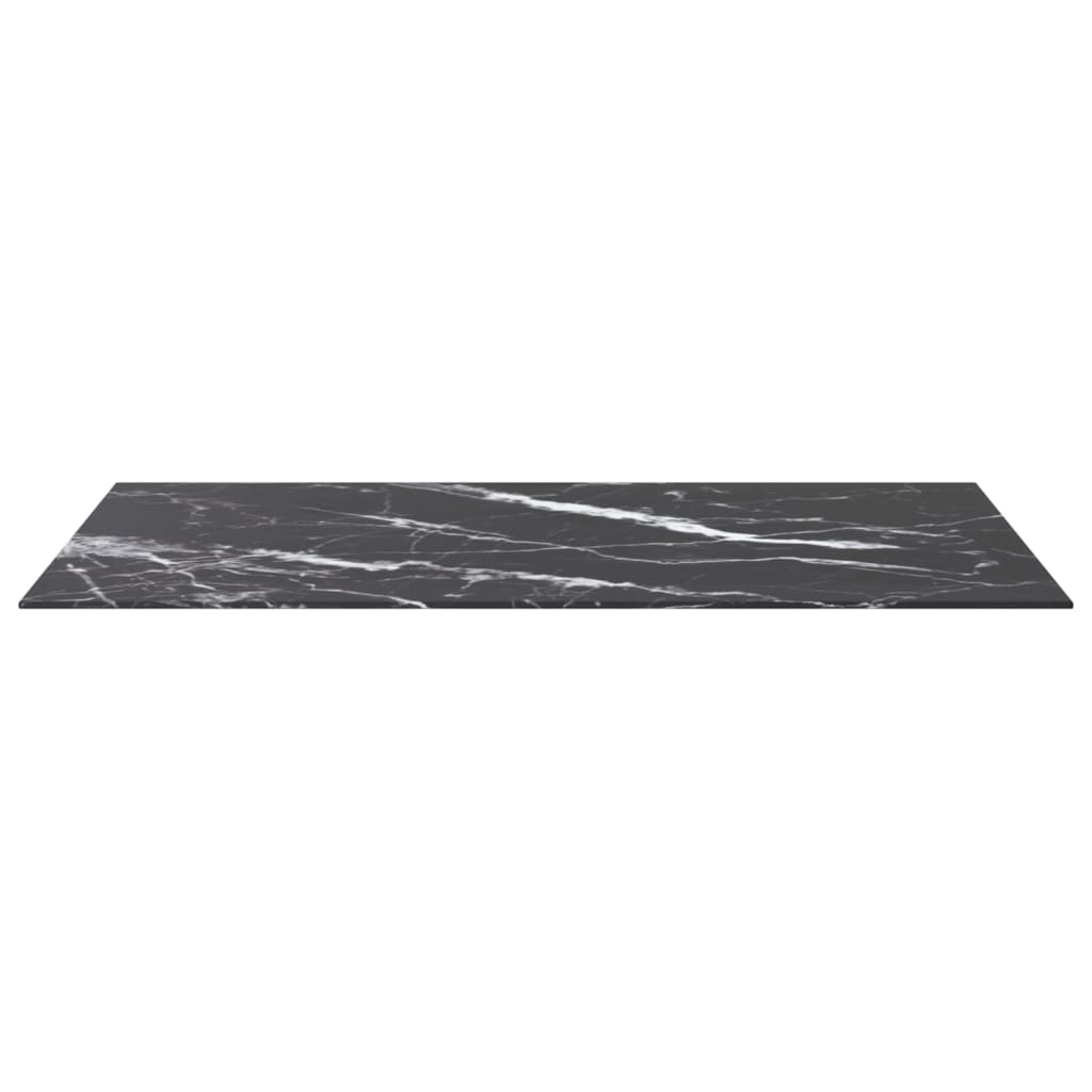 vidaXL Blat masă negru 100x62 cm 8mm sticlă securizată design marmură vidaXL Blat masă negru 100x62 cm 8mm sticlă securizată design marmură