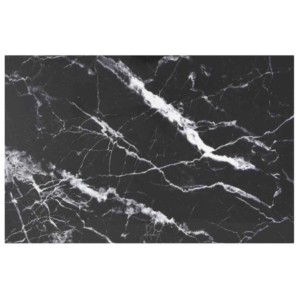 vidaXL Blat masă negru 100x62 cm 8mm sticlă securizată design marmură vidaXL Blat masă negru 100x62 cm 8mm sticlă securizată design marmură