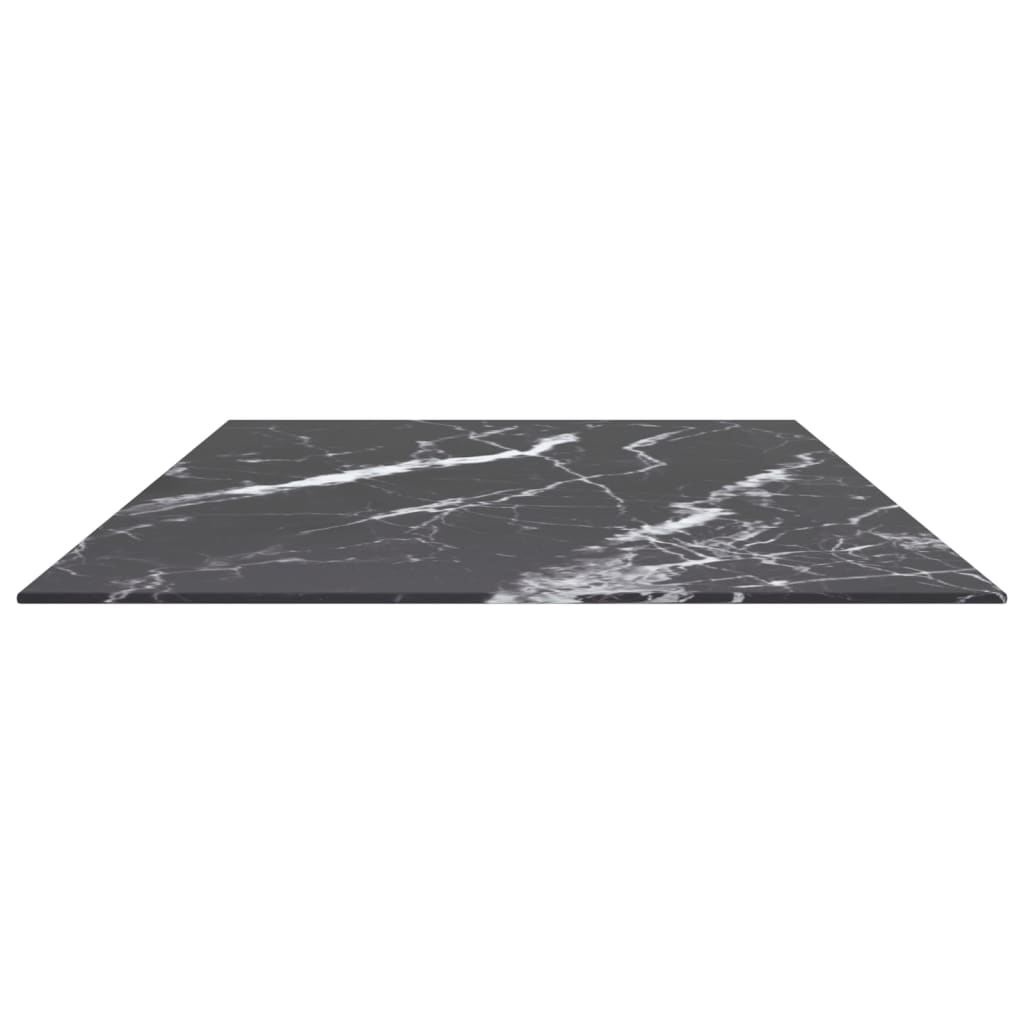 vidaXL Blat masă negru 120x65 cm 8mm sticlă securizată design marmură