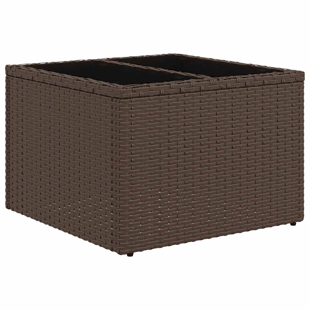 vidaXL Set canapele de grădină cu perne, 11 piese, maro, poliratan