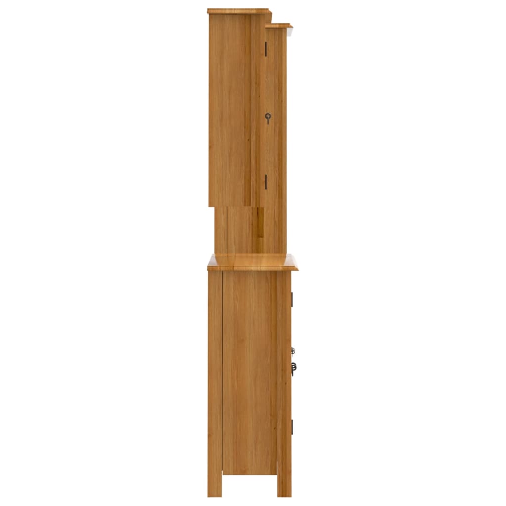 vidaXL Set mobilier de baie, 3 piese, lemn masiv de pin vidaXL Set mobilier de baie, 3 piese, lemn masiv de pin