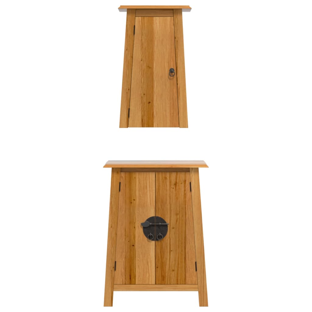 vidaXL Set mobilier de baie, 2 piese, lemn masiv de pin vidaXL Set mobilier de baie, 2 piese, lemn masiv de pin