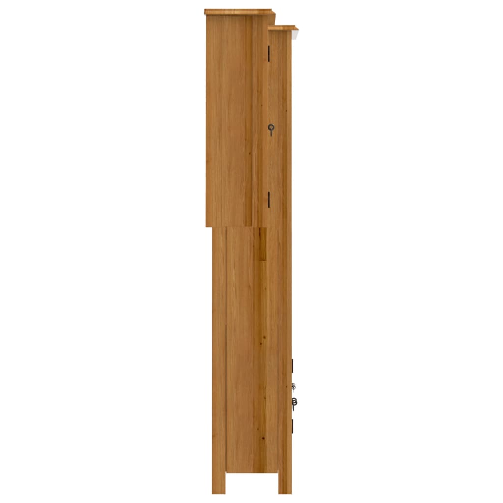 vidaXL Set mobilier de baie, 2 piese, lemn masiv de pin