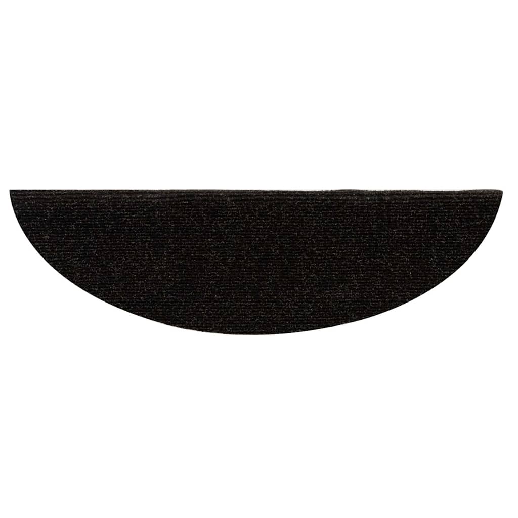 vidaXL Covorașe pentru scări autoadezive, 15 buc., 56x17x3 cm, maro închis, semirotunde vidaXL Covorașe pentru scări autoadezive, 15 buc., 56x17x3 cm, maro închis, semirotunde
