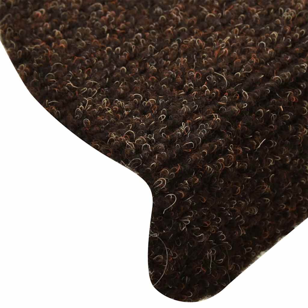 vidaXL Covorașe pentru scări autoadezive, 15 buc., 65x21x4 cm, maro, semirotunde, mari vidaXL Covorașe pentru scări autoadezive, 15 buc., 65x21x4 cm, maro, semirotunde, mari