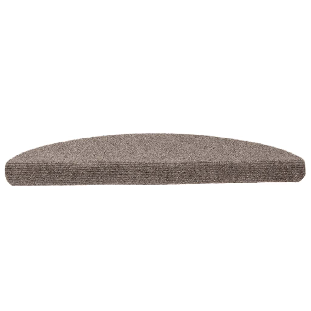 vidaXL Covorașe autoadezive pentru scări, 15 buc., 56x17x3 cm, bej, semirotunde