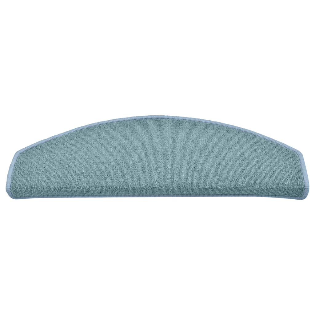 vidaXL Covorașe pentru scări, 15 buc., 65x24x4 cm, albastru marin, semirotunde, mari