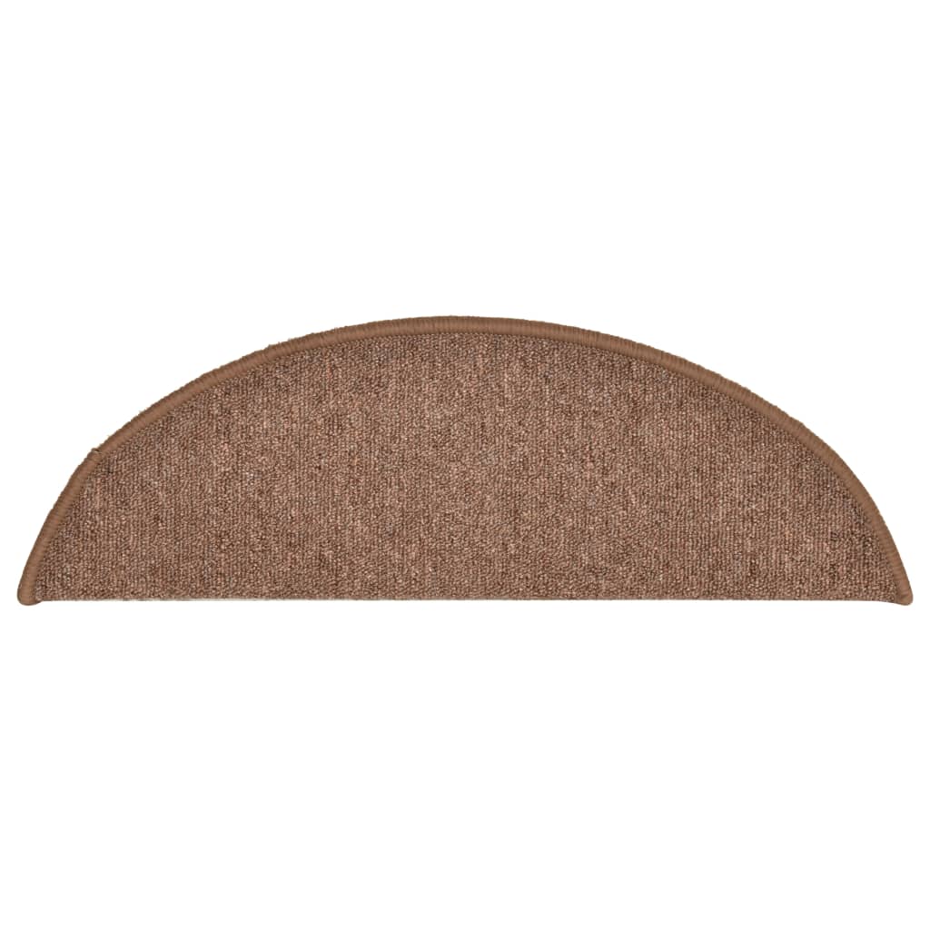vidaXL Covorașe pentru scări, 15 buc., 56x17x3 cm, maro, semirotunde vidaXL Covorașe pentru scări, 15 buc., 56x17x3 cm, maro, semirotunde