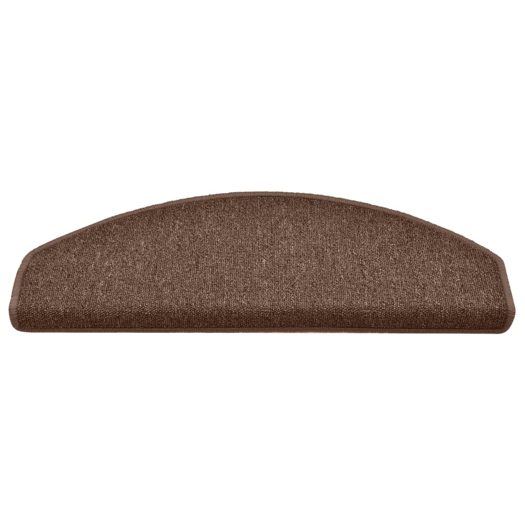 vidaXL Covorașe pentru scări, 15 buc., 65x24x4 cm, maro, semirotunde, mari vidaXL Covorașe pentru scări, 15 buc., 65x24x4 cm, maro, semirotunde, mari