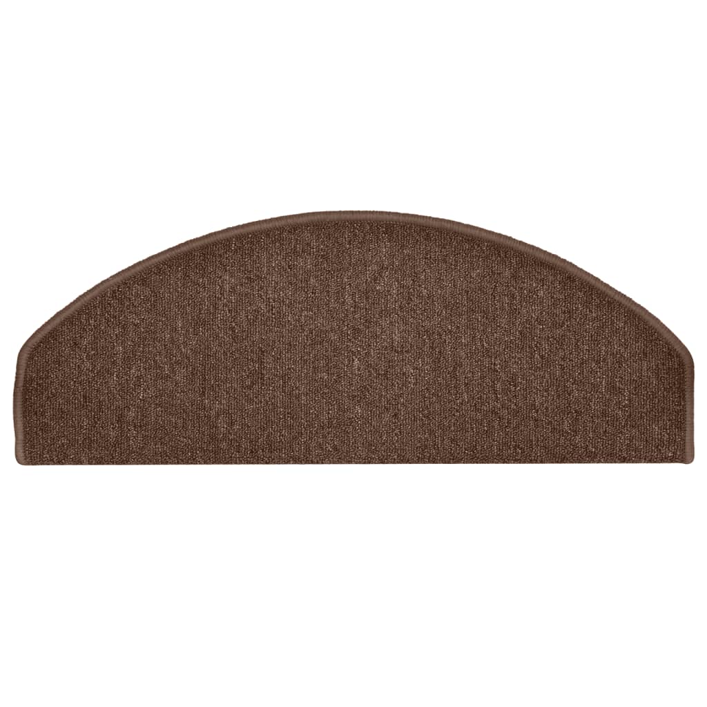vidaXL Covorașe pentru scări, 15 buc., 65x24x4 cm, maro, semirotunde, mari vidaXL Covorașe pentru scări, 15 buc., 65x24x4 cm, maro, semirotunde, mari