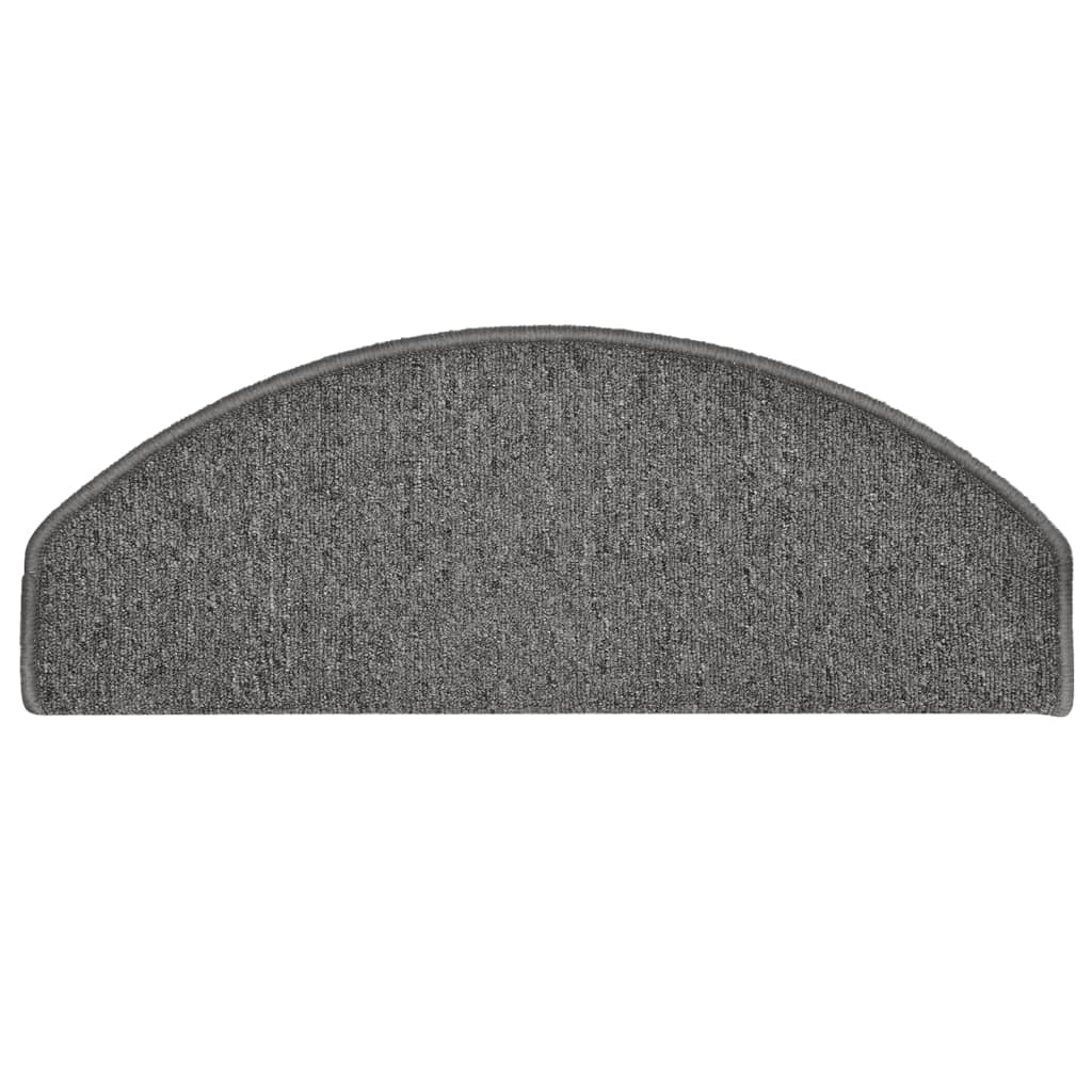 vidaXL Covorașe pentru scări, 15 buc., 65x24x4 cm, gri închis, semirotunde, mari vidaXL Covorașe pentru scări, 15 buc., 65x24x4 cm, gri închis, semirotunde, mari