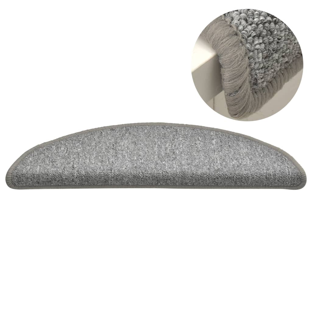 vidaXL Covorașe pentru scări, 15 buc., 56x17x3 cm, gri deschis, semirotunde vidaXL Covorașe pentru scări, 15 buc., 56x17x3 cm, gri deschis, semirotunde