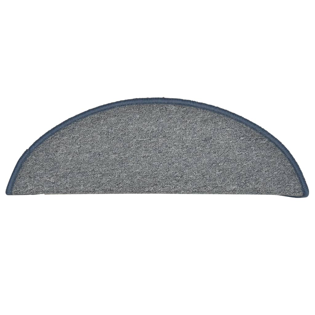vidaXL Covorașe pentru scări, 15 buc., 56x17x3 cm, gri deschis și albastru, semirotunde vidaXL Covorașe pentru scări, 15 buc., 56x17x3 cm, gri deschis și albastru, semirotunde