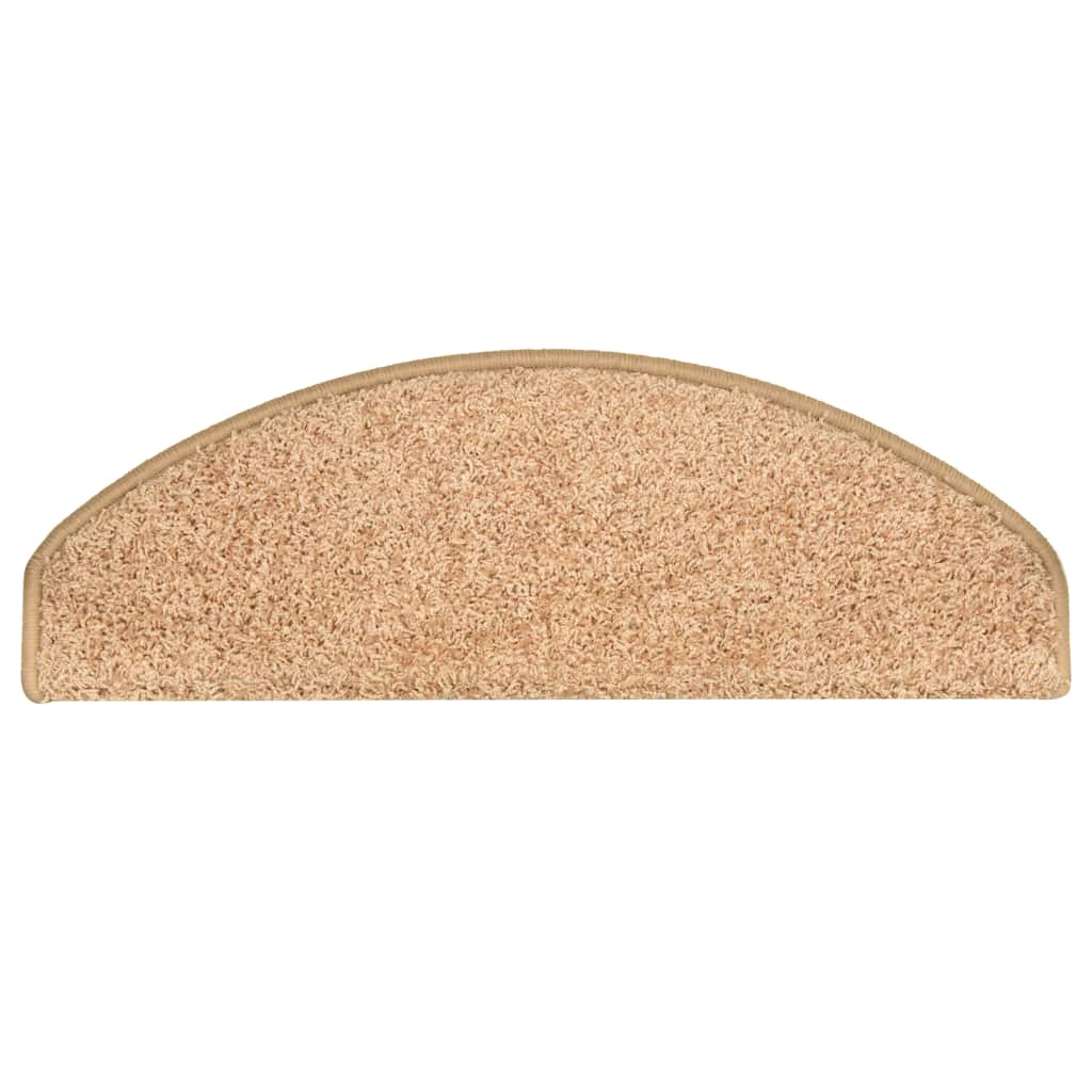 vidaXL Covorașe pentru trepte scară, 15 buc., auriu, 65 x 21 x 4 cm