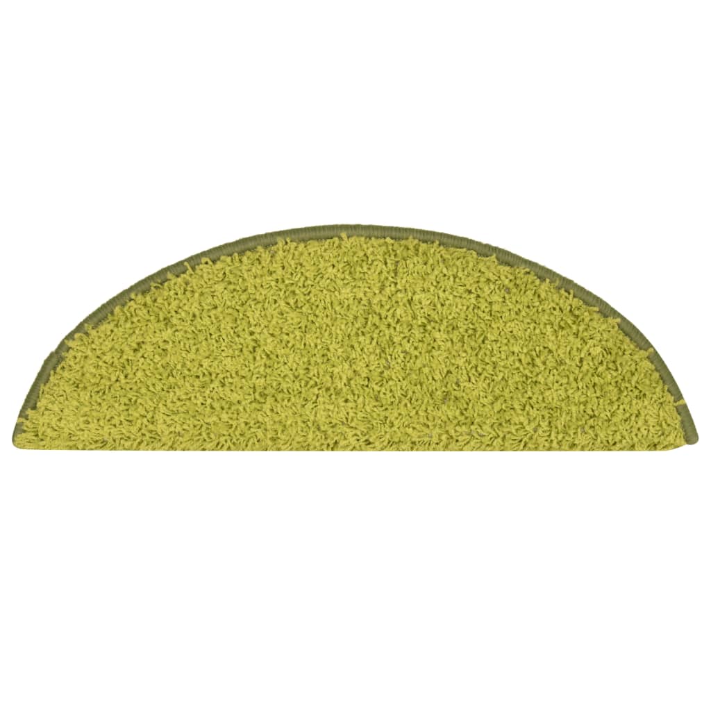 vidaXL Covorașe pentru trepte scară, 15 buc., verde, 56x17x3 cm