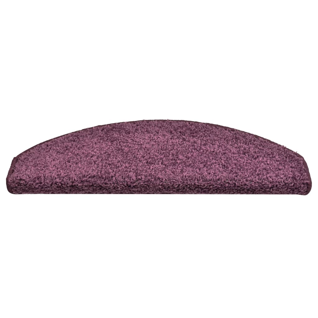 vidaXL Covorașe pentru trepte scară, 15 buc. violet închis, 65x21x4 cm