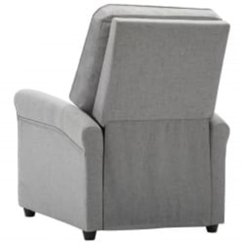 vidaXL Fotoliu de masaj, gri deschis, material textil vidaXL Fotoliu de masaj, gri deschis, material textil
