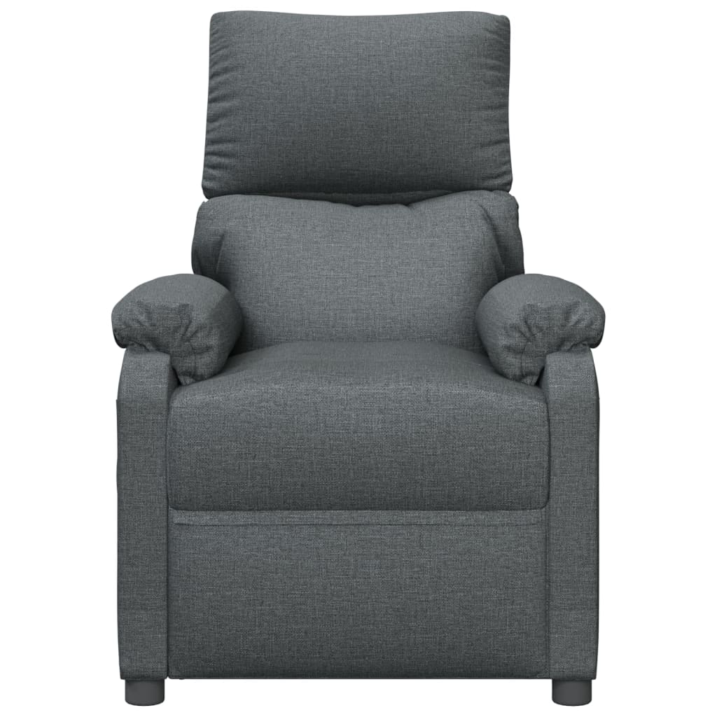 vidaXL Fotoliu de masaj, gri închis, material textil