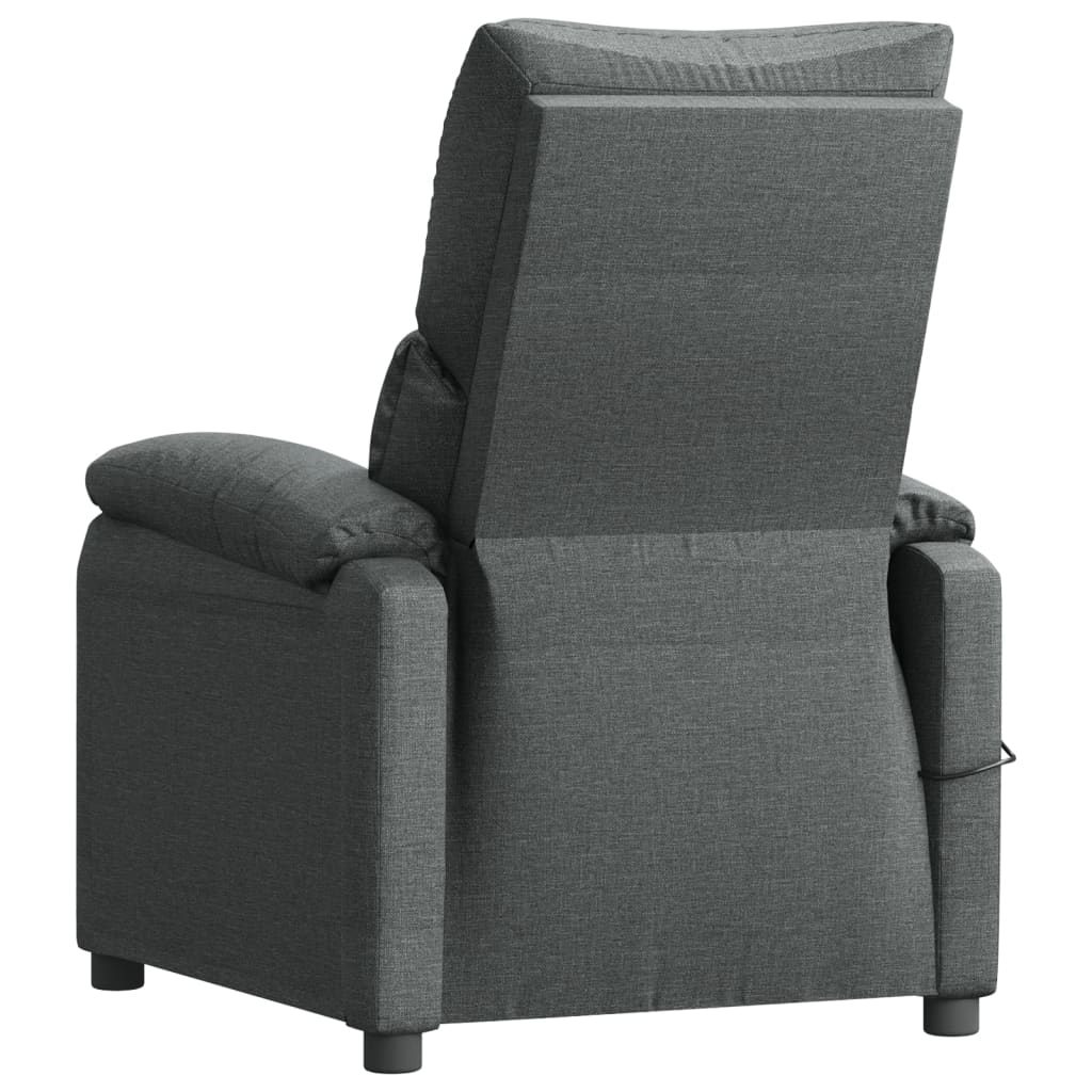 vidaXL Fotoliu de masaj, gri închis, material textil