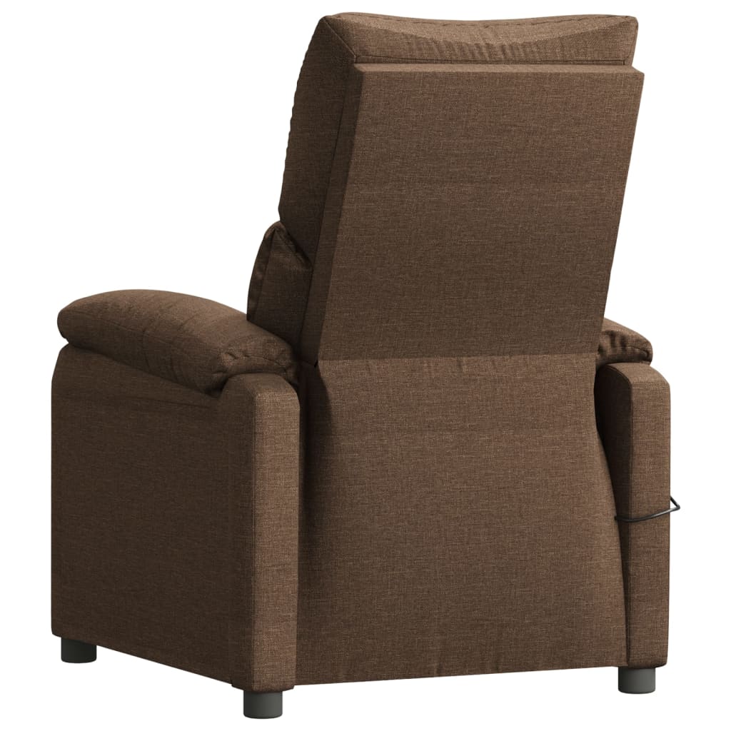 vidaXL Fotoliu de masaj, maro, material textil vidaXL Fotoliu de masaj, maro, material textil