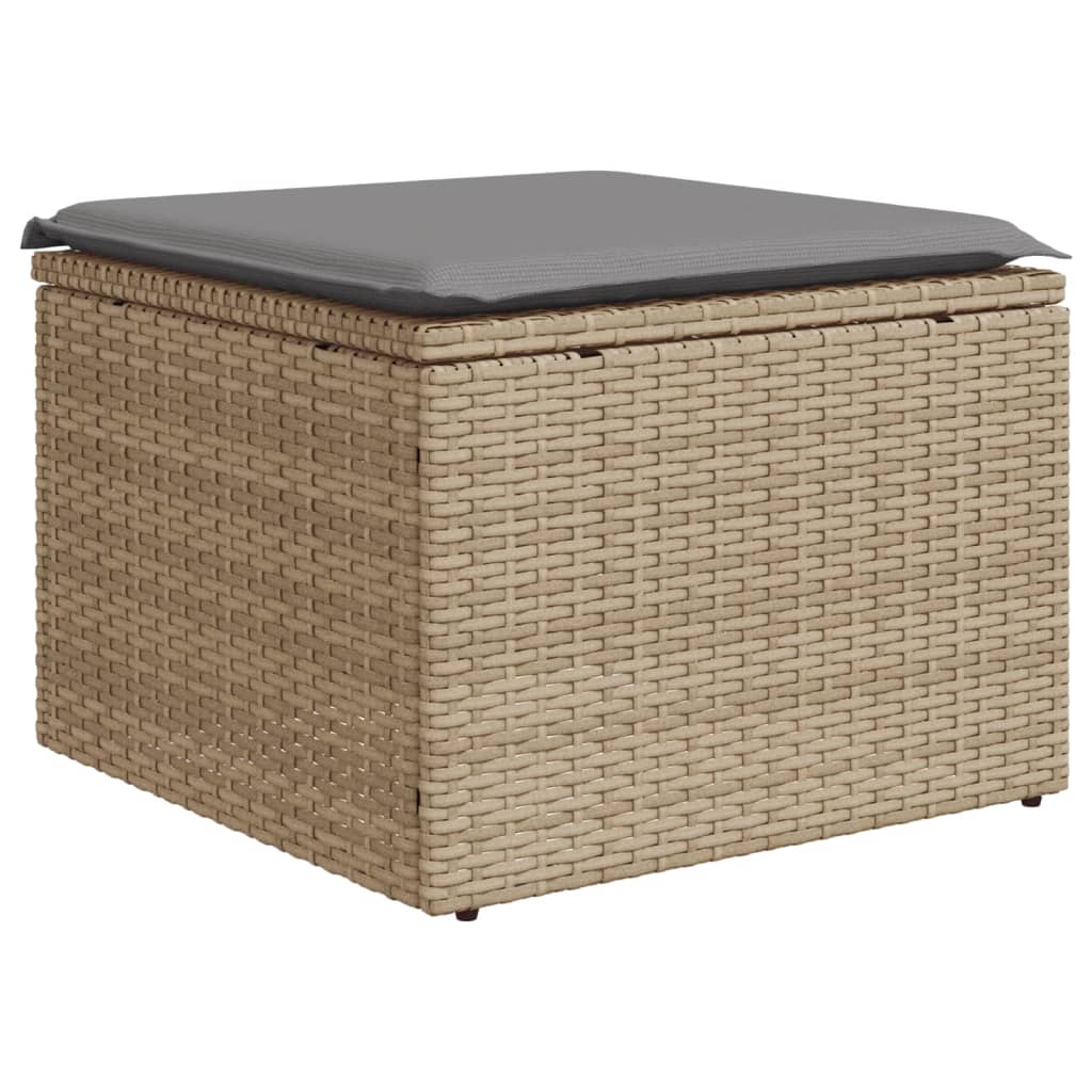 vidaXL Set canapele de grădină, 8 piese, cu perne, bej, poliratan vidaXL Set canapele de grădină, 8 piese, cu perne, bej, poliratan
