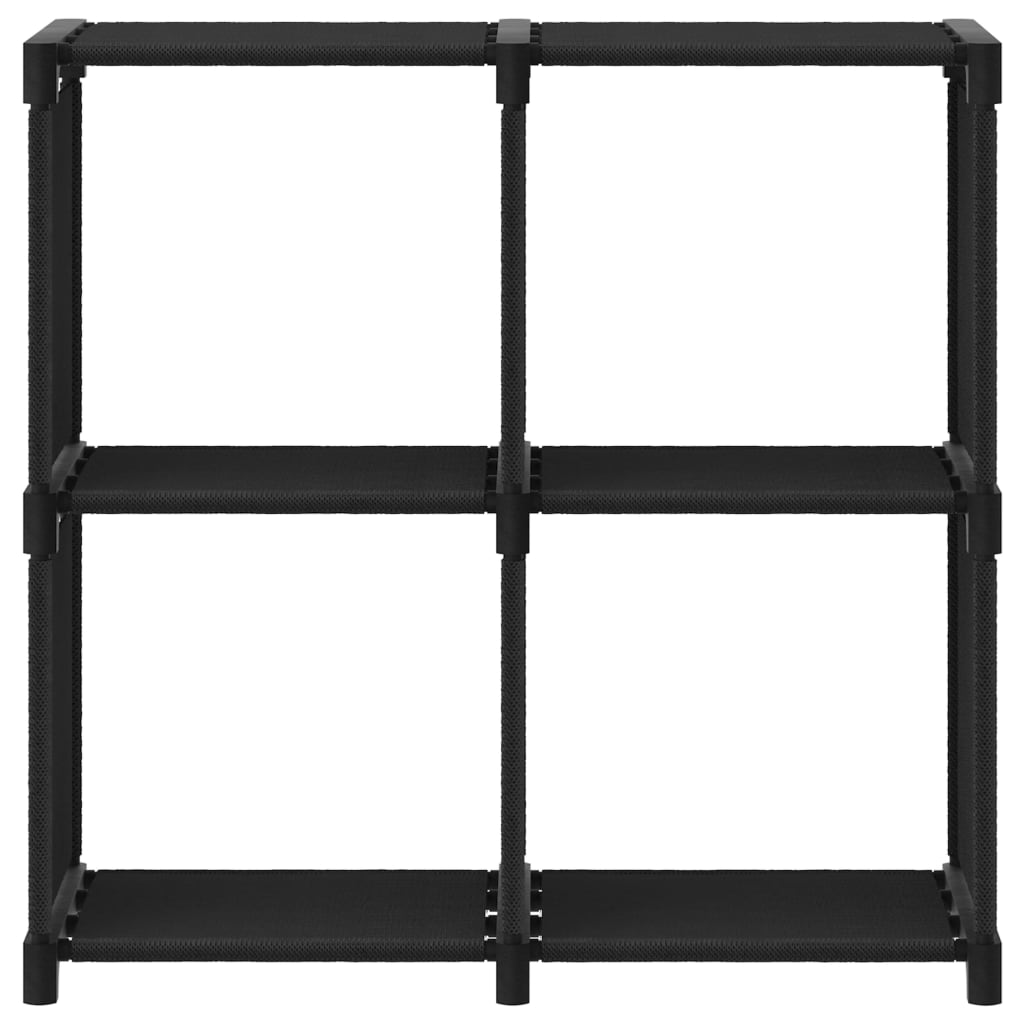 vidaXL Raft expunere, 4 cuburi, negru, 69x30x72,5 cm, material textil vidaXL Raft expunere, 4 cuburi, negru, 69x30x72,5 cm, material textil