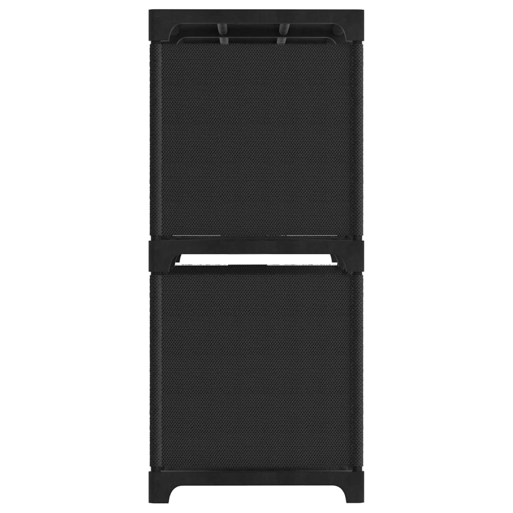 vidaXL Raft expunere, 4 cuburi, negru, 69x30x72,5 cm, material textil vidaXL Raft expunere, 4 cuburi, negru, 69x30x72,5 cm, material textil