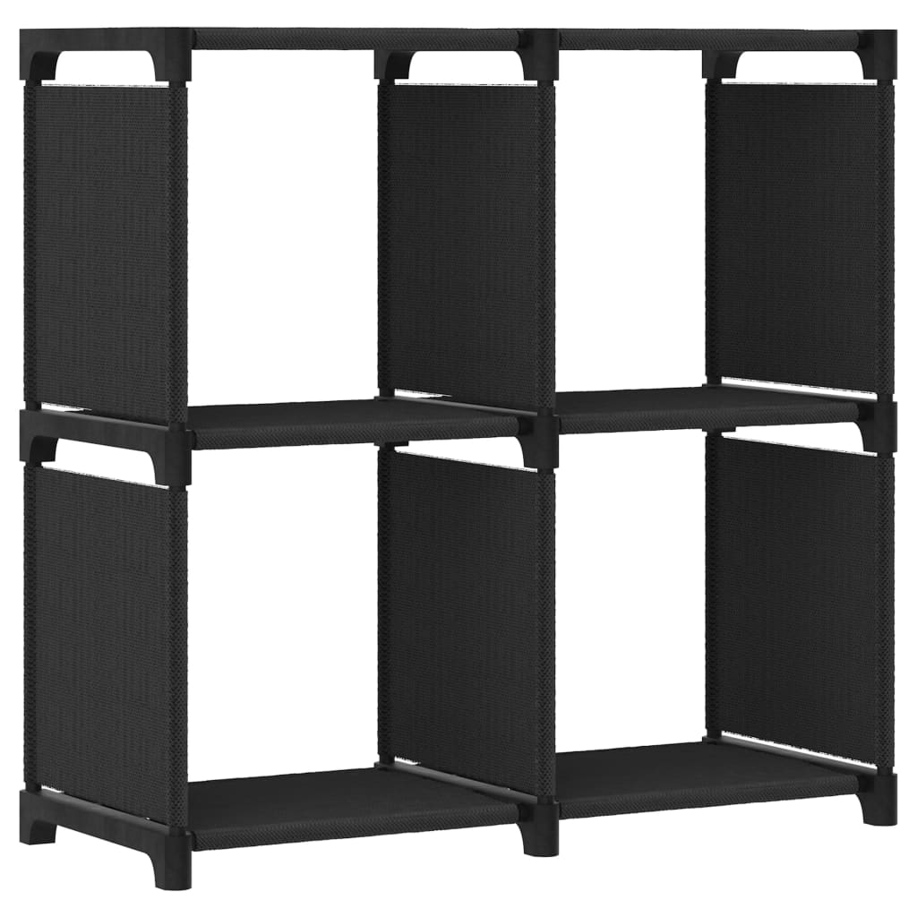 vidaXL Raft expunere, 4 cuburi, negru, 69x30x72,5 cm, material textil vidaXL Raft expunere, 4 cuburi, negru, 69x30x72,5 cm, material textil