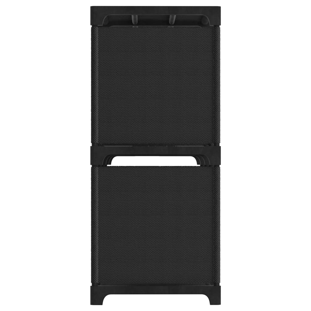 vidaXL Raft expunere, 5 cuburi, negru, 103x30x72,5 cm, material textil vidaXL Raft expunere, 5 cuburi, negru, 103x30x72,5 cm, material textil