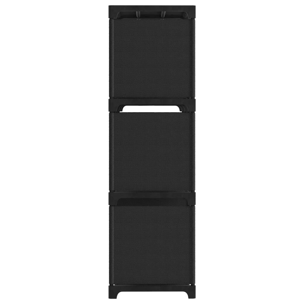 vidaXL Raft expunere 9 cuburi negru 103x30x107,5 cm, material textil vidaXL Raft expunere 9 cuburi negru 103x30x107,5 cm, material textil
