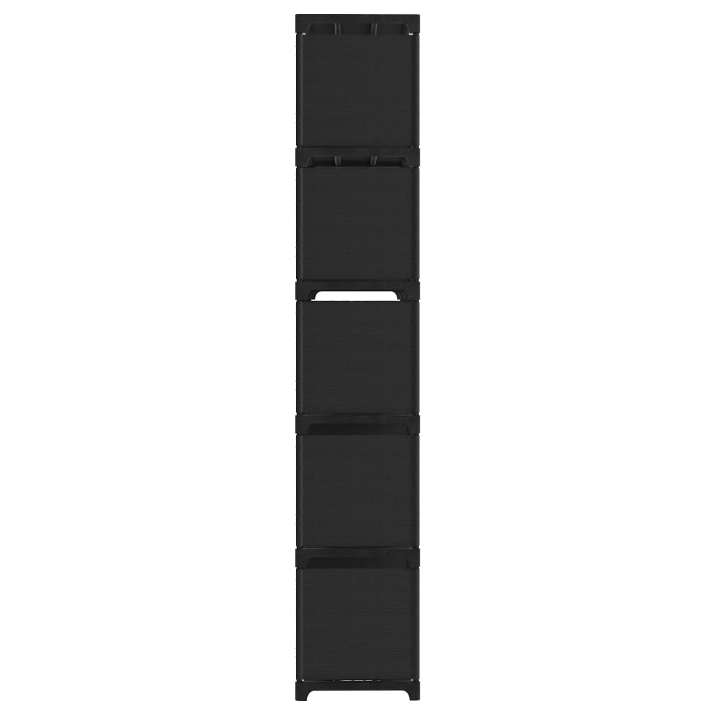vidaXL Raft expunere, 15 cuburi, negru, 103x30x175,5 cm, textil