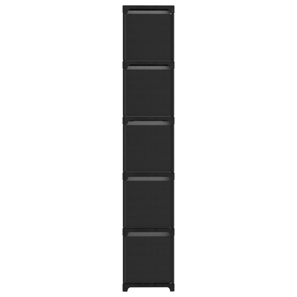vidaXL Raft expunere 15 cuburi, cutii, negru, 103x30x175,5 cm, textil vidaXL Raft expunere 15 cuburi, cutii, negru, 103x30x175,5 cm, textil