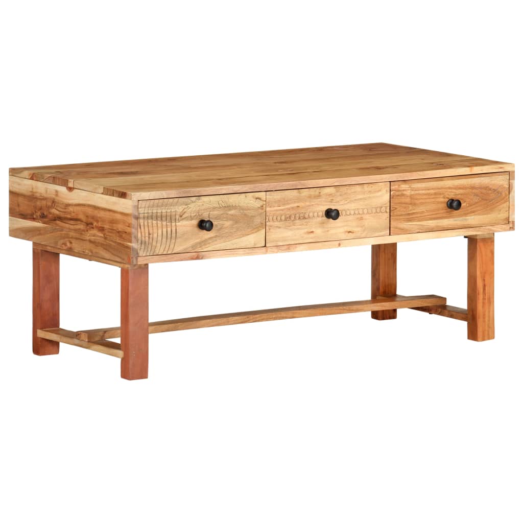 vidaXL Măsuță de cafea, 100x50x40 cm, lemn masiv de acacia vidaXL Măsuță de cafea, 100x50x40 cm, lemn masiv de acacia