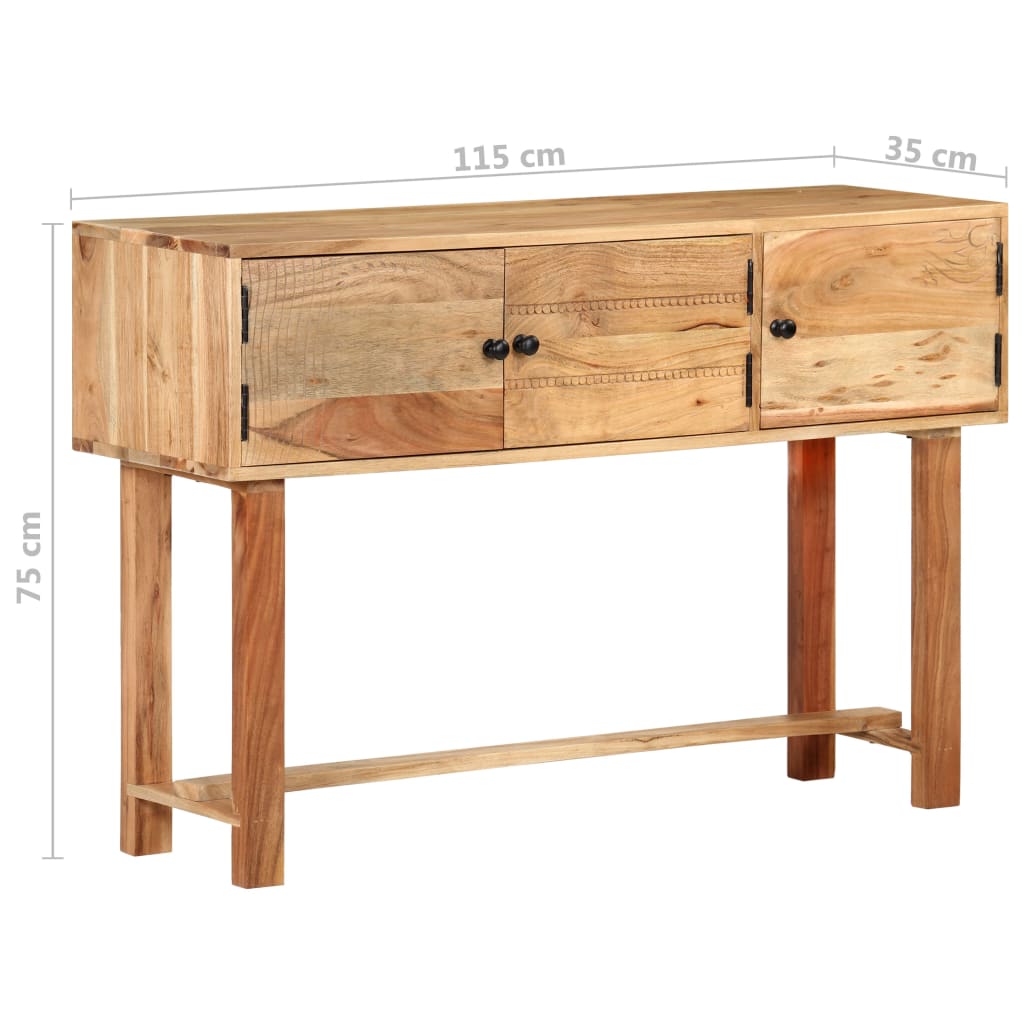 vidaXL Servantă, 115x35x75 cm, lemn masiv de acacia