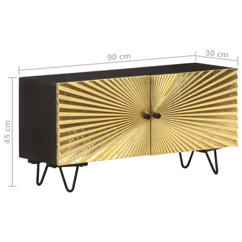 vidaXL Comodă TV, 90x30x45 cm, lemn masiv de mango